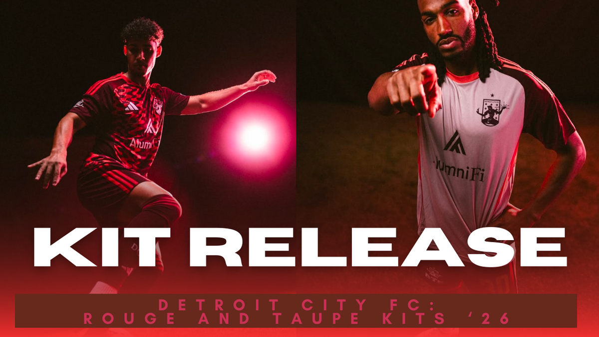 Detroit City FC - Rouge and Taupe Kits